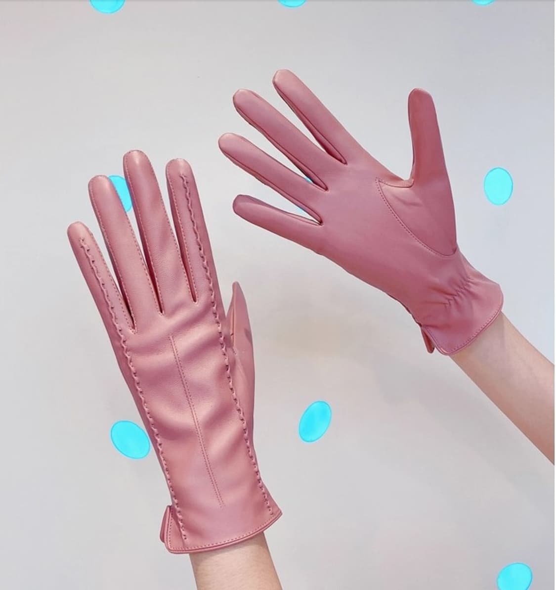 핑크 가죽장갑 여성용 (새상품) 상품이미지3