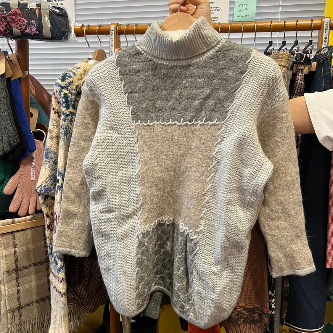 [Japanese Vintage] 7부 언발란스 터틀넥니트 상품이미지1