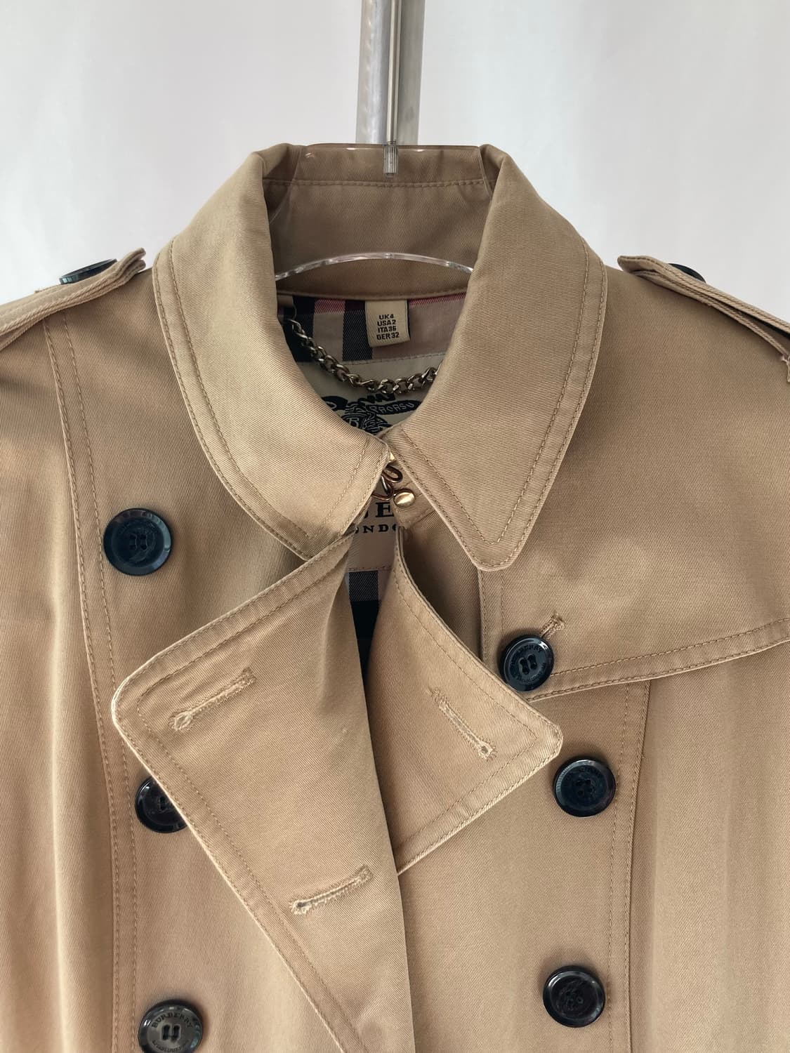 상태좋음) 정품 버버리 런던 여성 트렌치코트 베이지 상품이미지3