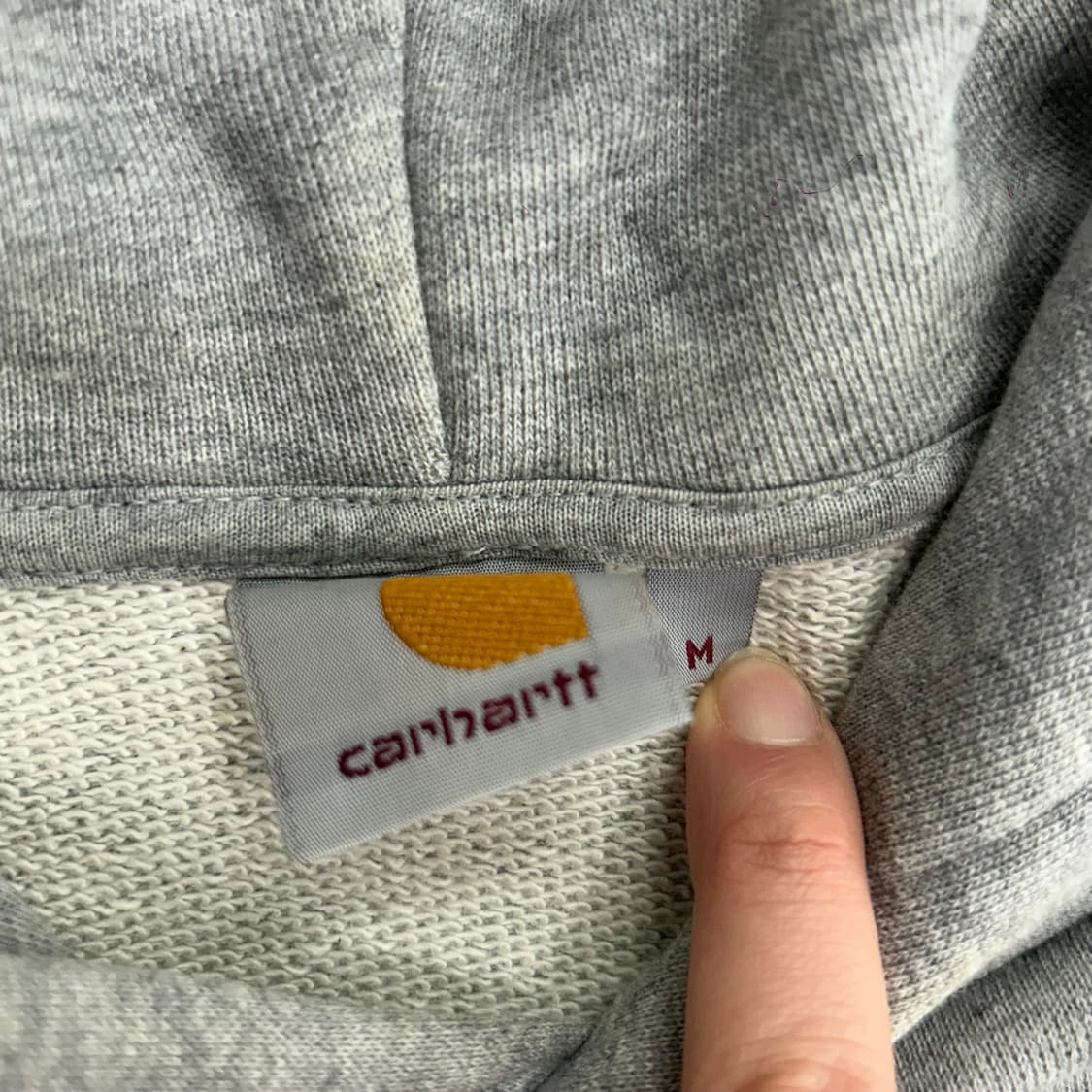 Carhartt 칼하트 스펠아웃로고 그레이 후드티 상품이미지5