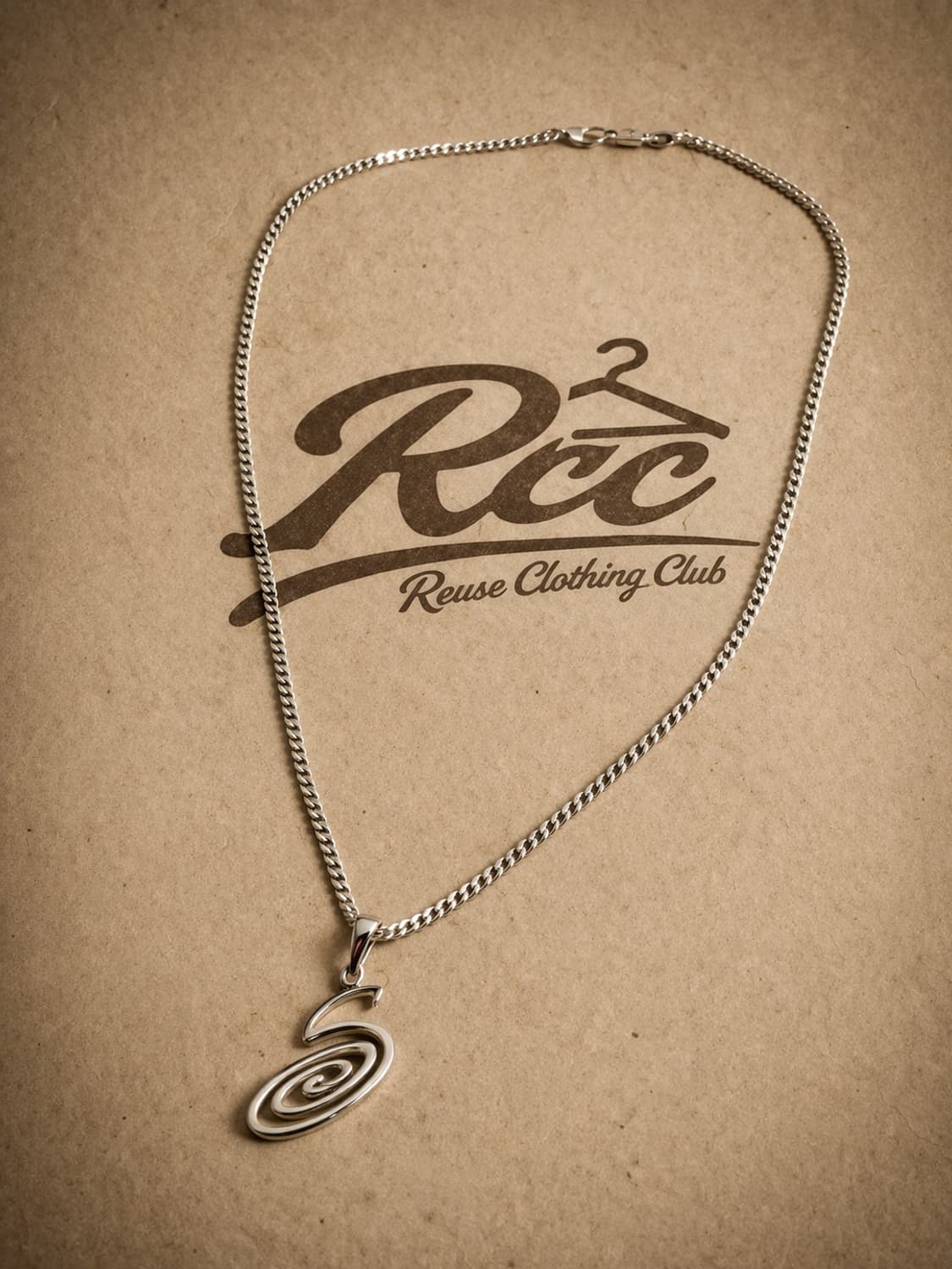 스투시 스월리 S 체인 스털링 실버 상품이미지1