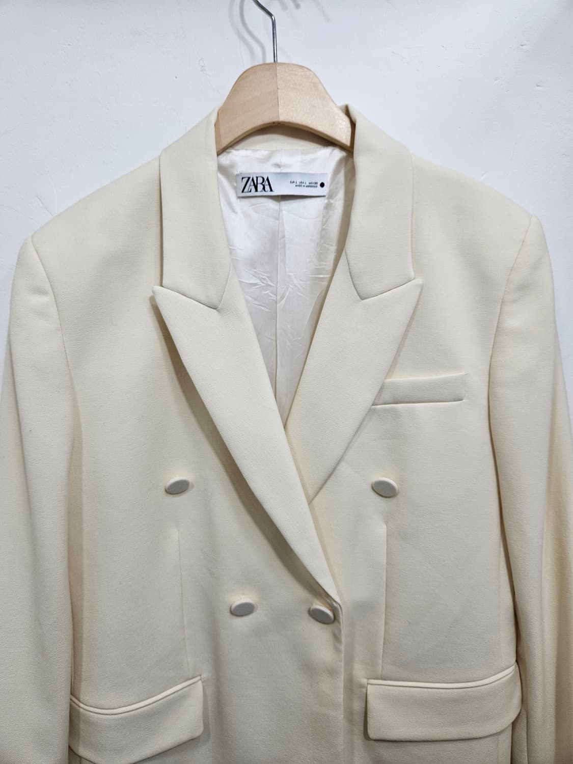 자라(ZARA) 투버튼 아이보리 블레이저 L 상품이미지2