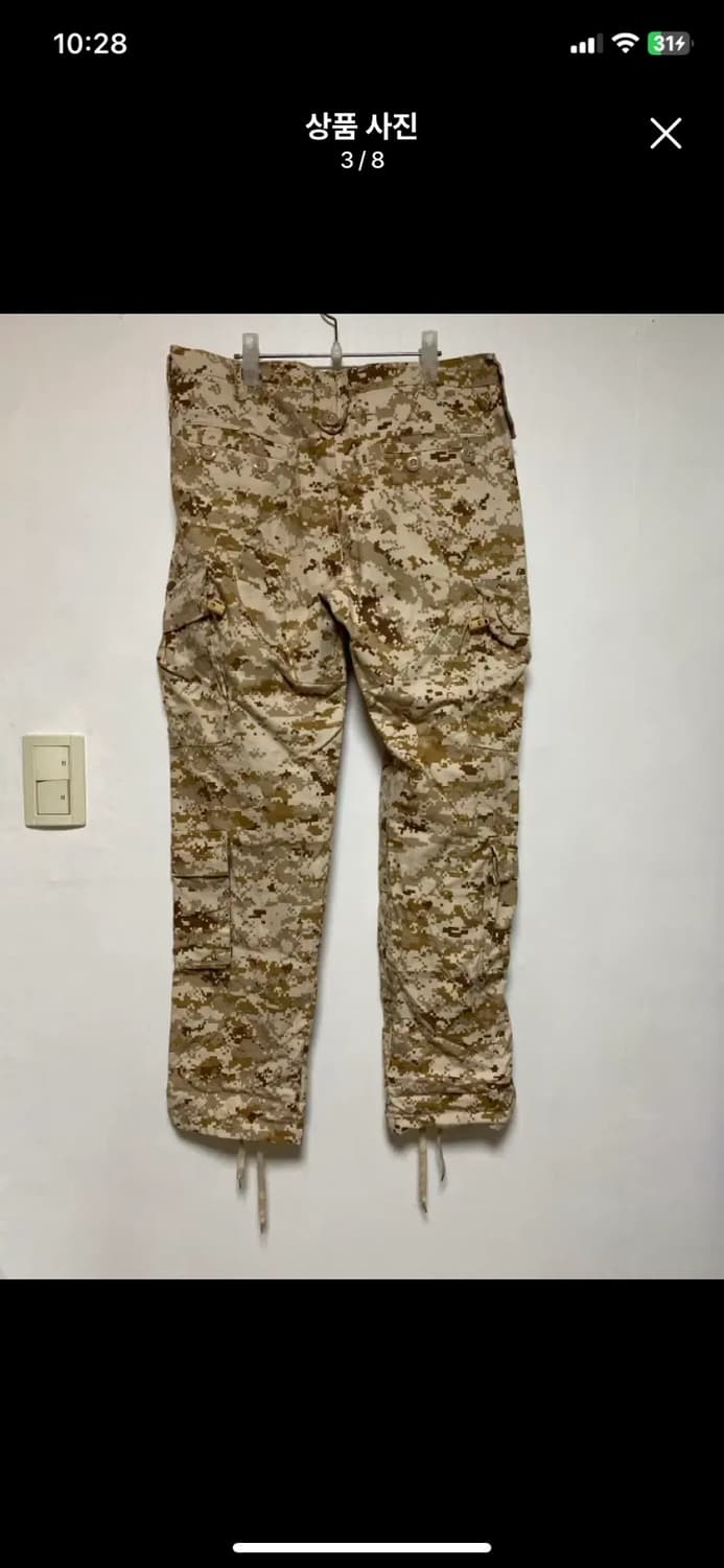 [MIL] 데저트 디지털 카모 패턴의 전술 카고 팬츠 SMALL 상품이미지3