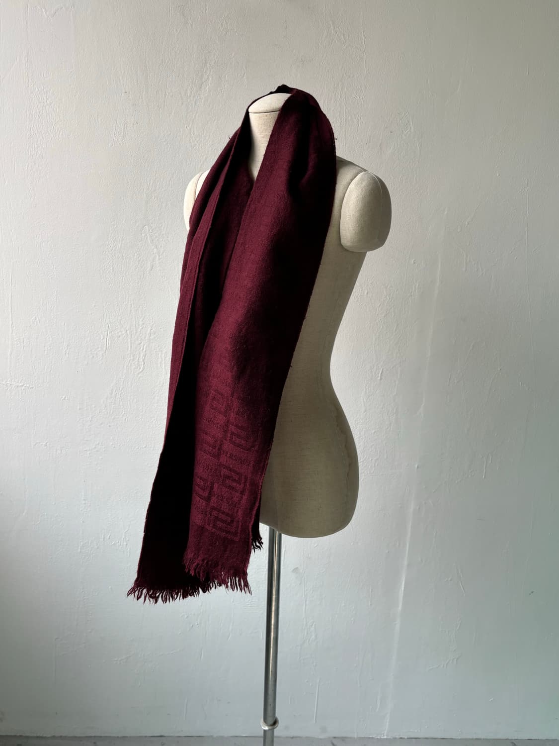 베르사체 버건디 스카프 상품이미지5