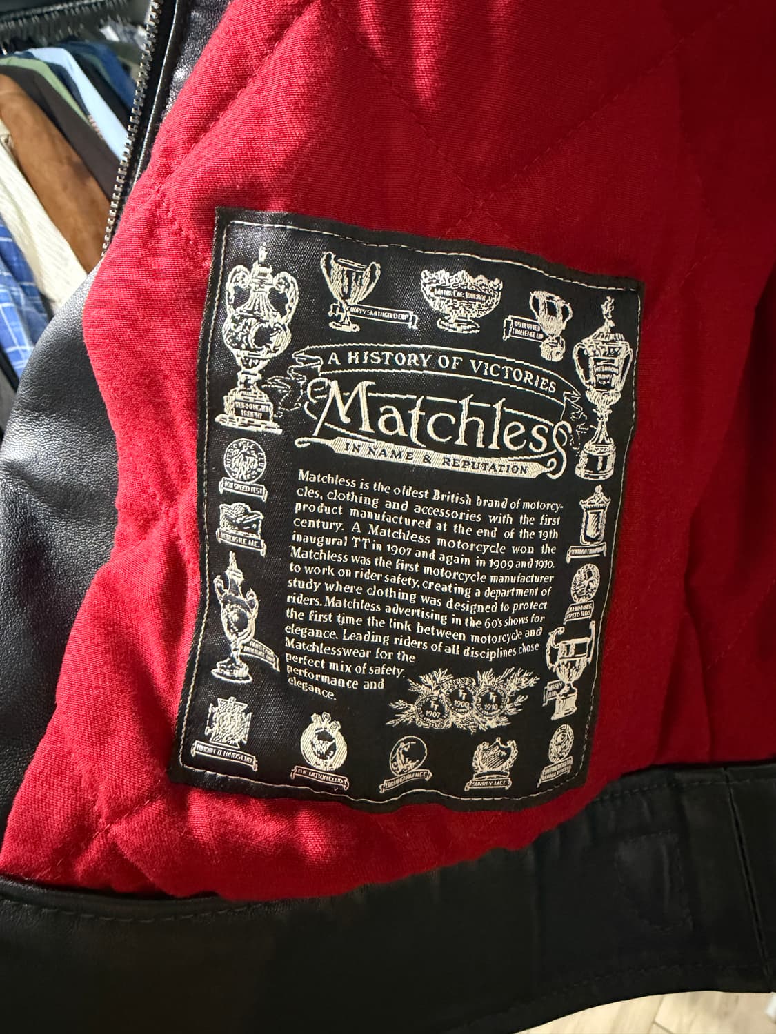 Vintage Matchlesslondon Leather jacket L 상품이미지5