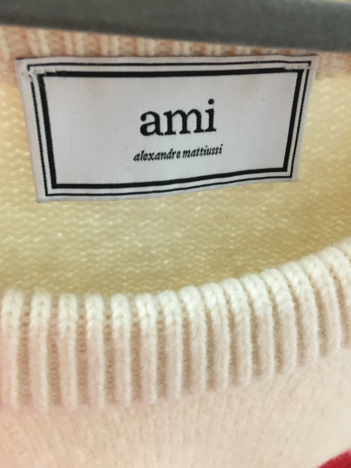 AMI Paris 인타르시아 니트 울 스웨터 상품이미지3