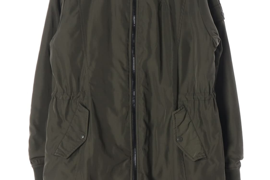 버커루 오렌지 배색 누빔 롱 항공점퍼 XL 상품이미지5