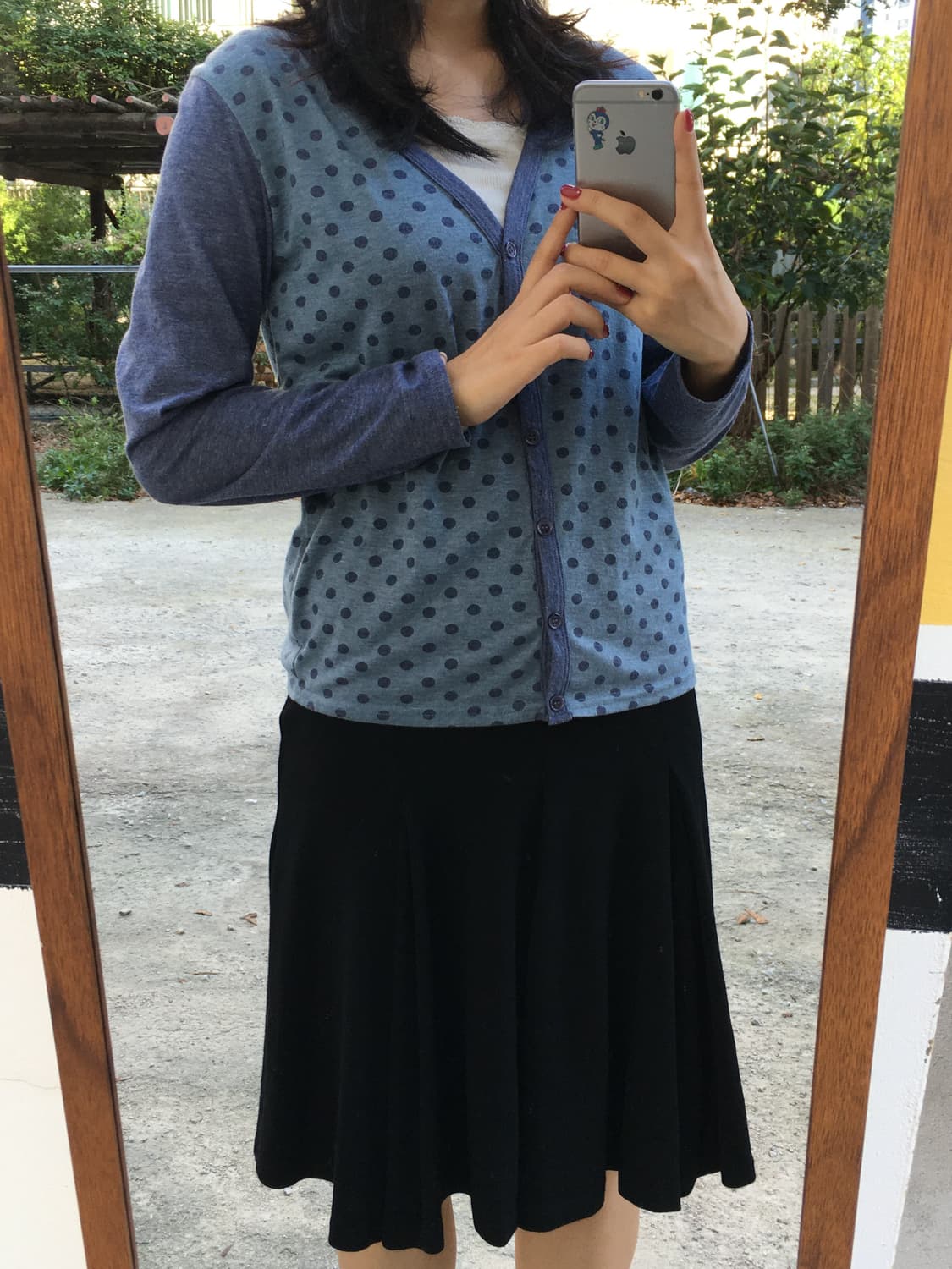 블루 도트 가디건 상품이미지4