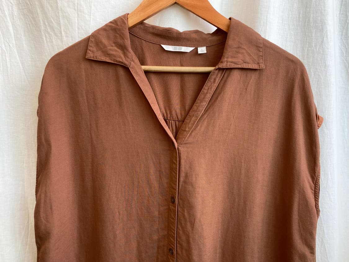 UNIQLO 오버핏 민소매롱셔츠(L) 상품이미지3