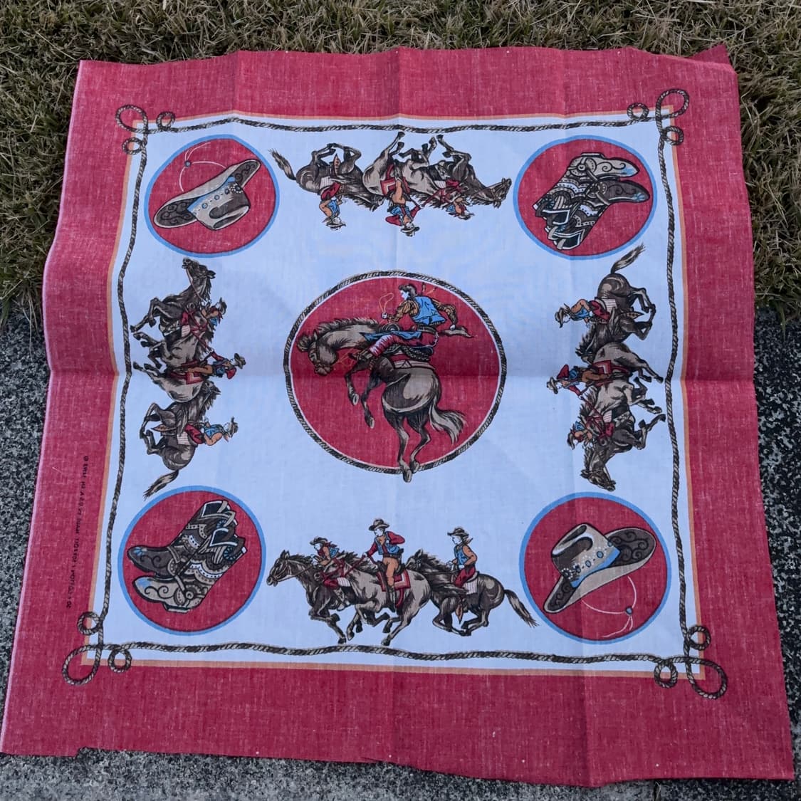 로데오 웨스턴 프린트 반다나 – 미국 생산 신품 상품이미지8