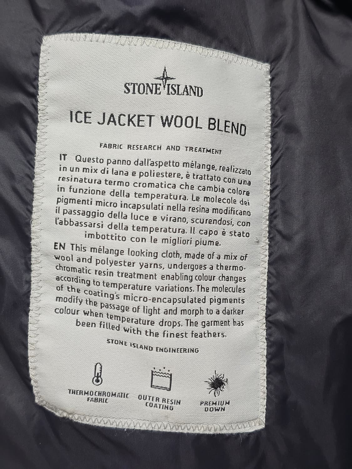 스톤아일랜드 울 블렌드 아이스 자켓 상품이미지4