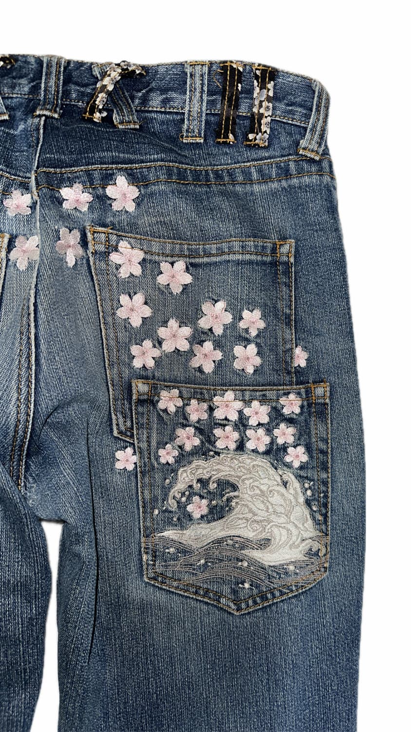 오리엔탈 잉어 자수 데님 상품이미지4