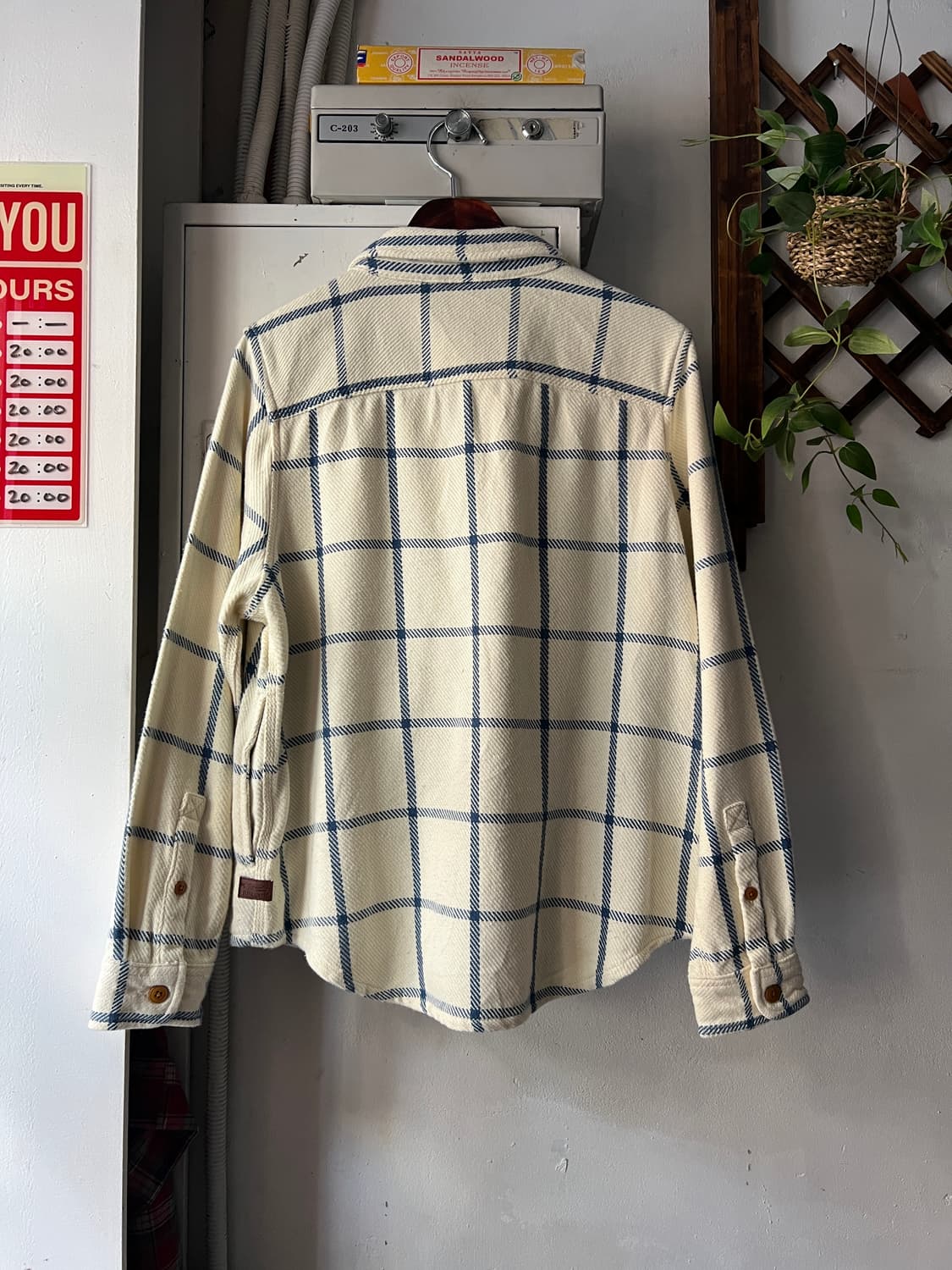 [M]엘엘빈 USA 우먼스 화이트 플란넬 체크셔츠 상품이미지8