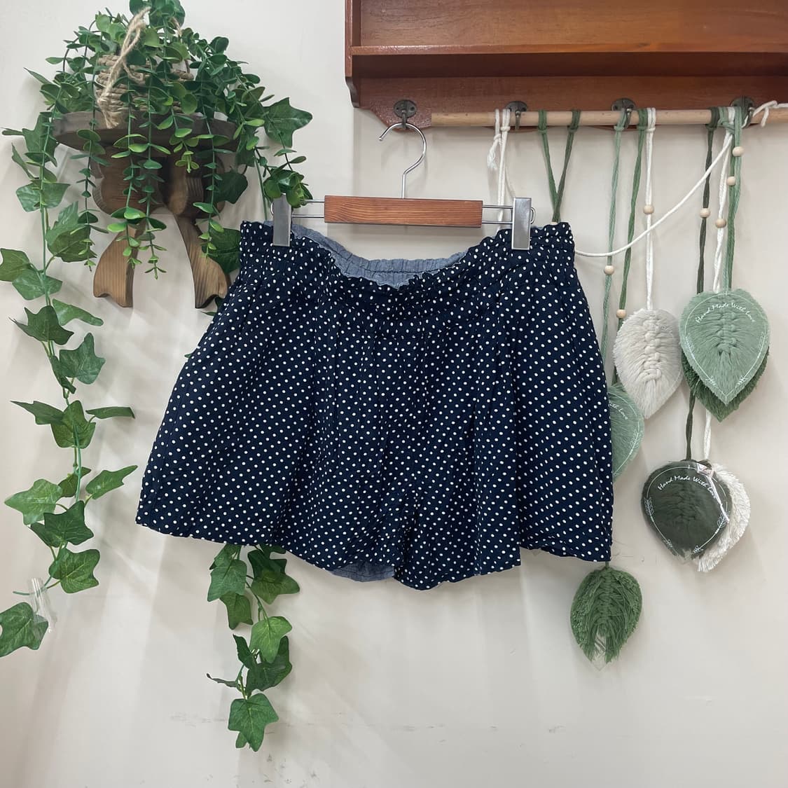 모리 페어리 괴짜 리버시블 도트 데님 벌룬 숏 팬츠 상품이미지1