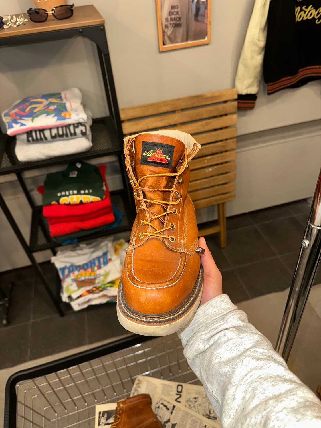 Thorogood USA moc toe leather boots (8D) 상품이미지5