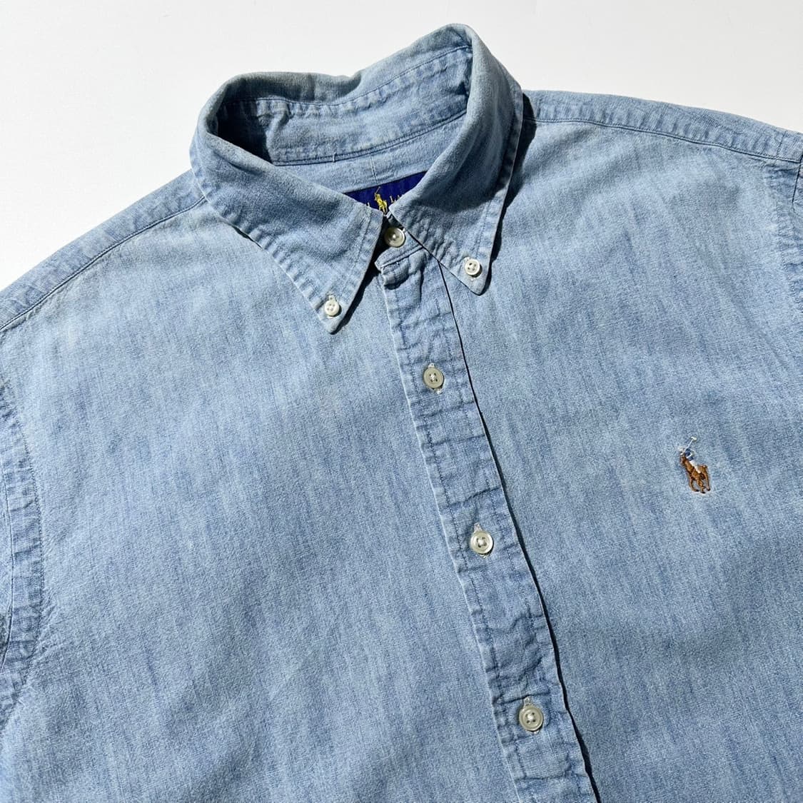 폴로 랄프로렌 샴브레이 데님 셔츠 상품이미지3