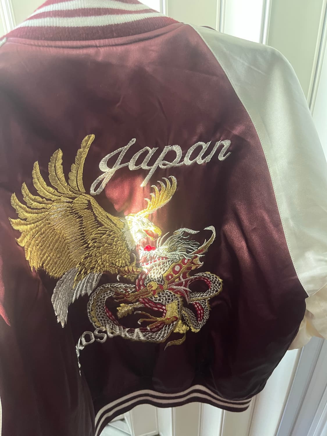 일본빈티지 오리엔탈 버건디 스카잔 상품이미지2