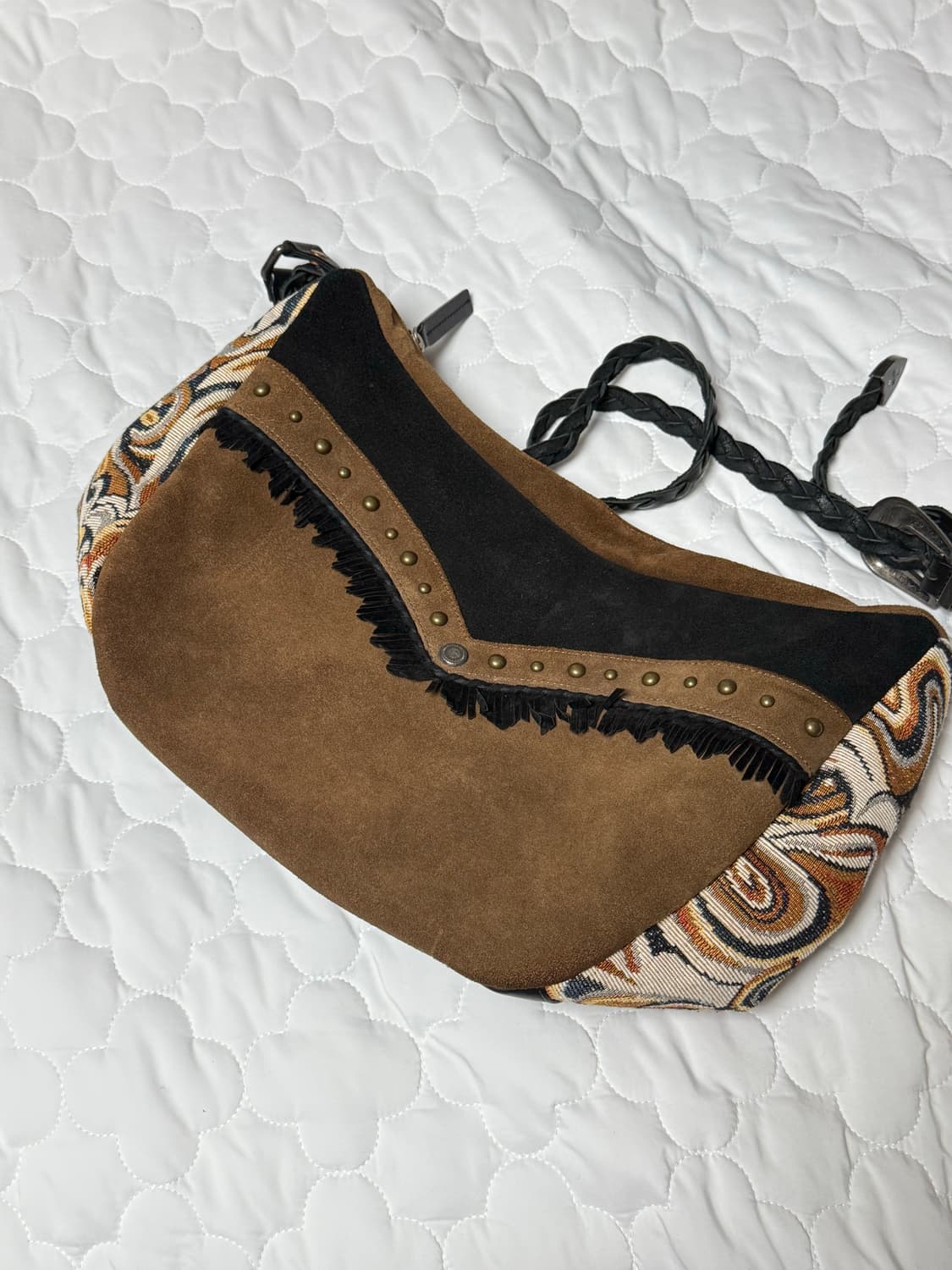 앤더슨벨 스웨이드 자카드 크로스백 메신저백 상품이미지5