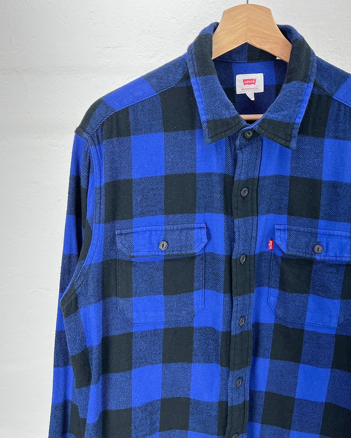 리바이스 블루 버팔로 체크 클래식 플랩 포켓 워크 플란넬 셔츠 자켓 상품이미지2