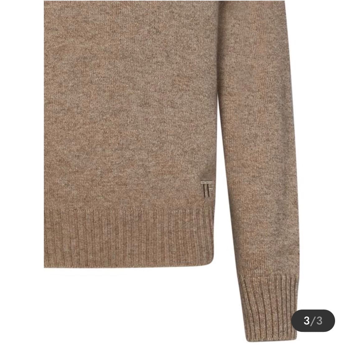 [50] 톰포드 베이지 캐시미어 폴로 니트 상품이미지4