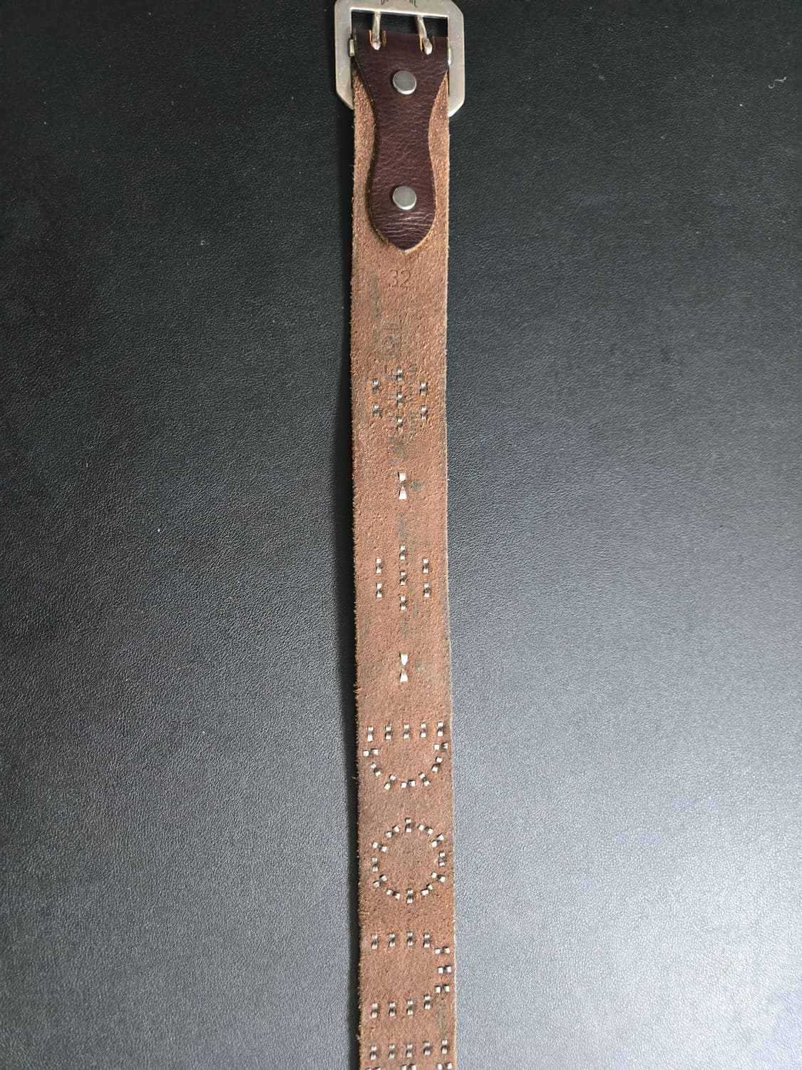 RRL 스터디드 로고 레더 벨트 상품이미지6