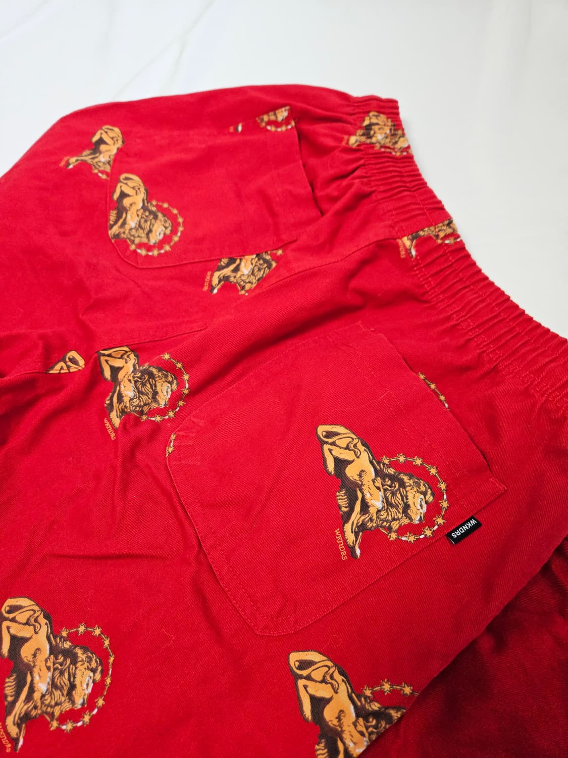 위켄더스 레드 사자 킹 코튼팬츠 워크팬츠 바지 L 상품이미지5