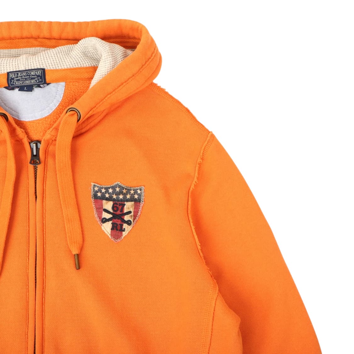 폴로진스 오렌지 rl 쉴드패치 써멀 후드집업 상품이미지3