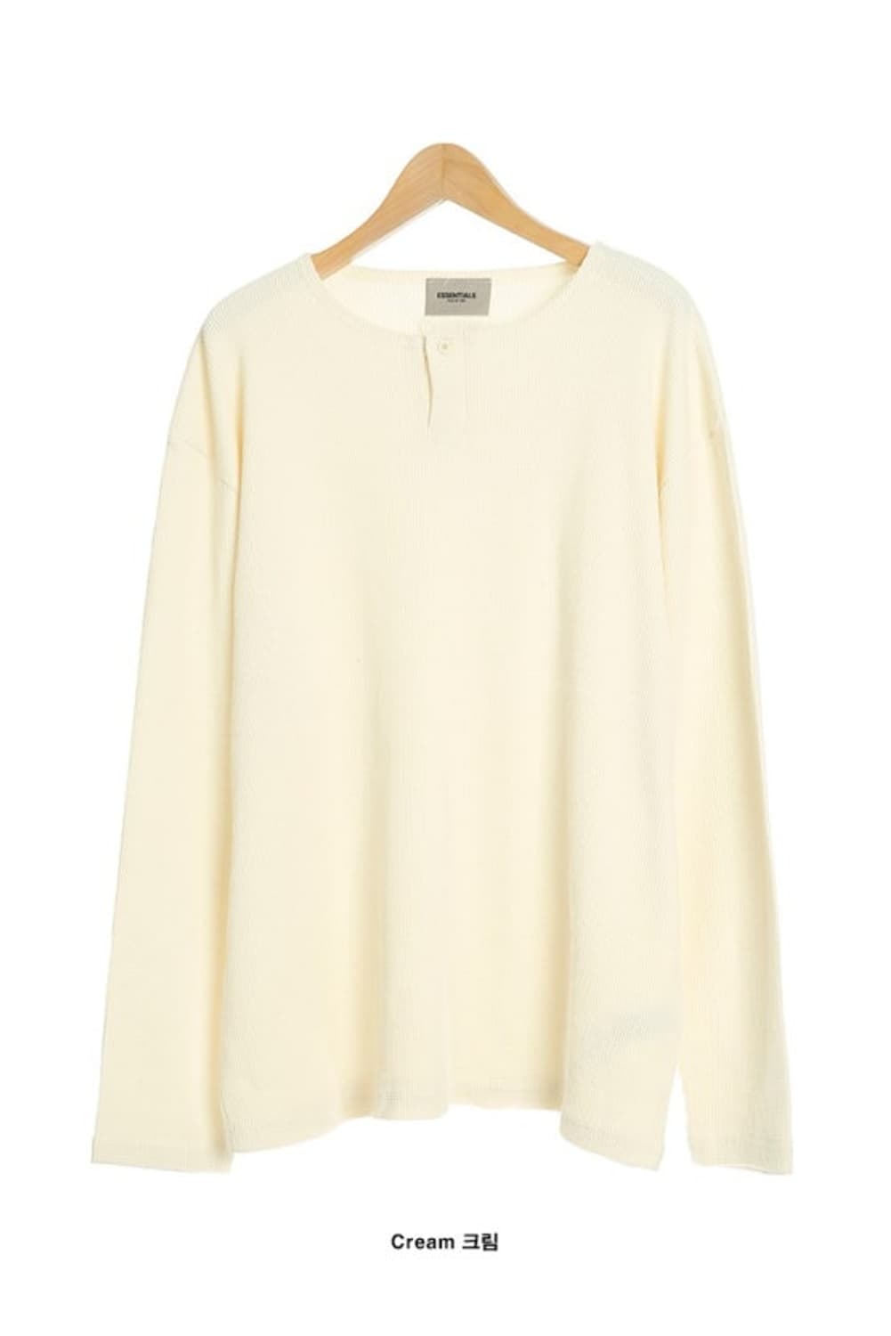 [xs] 피어오브갓 에센셜 와플 코튼 헨리넥 상품이미지1