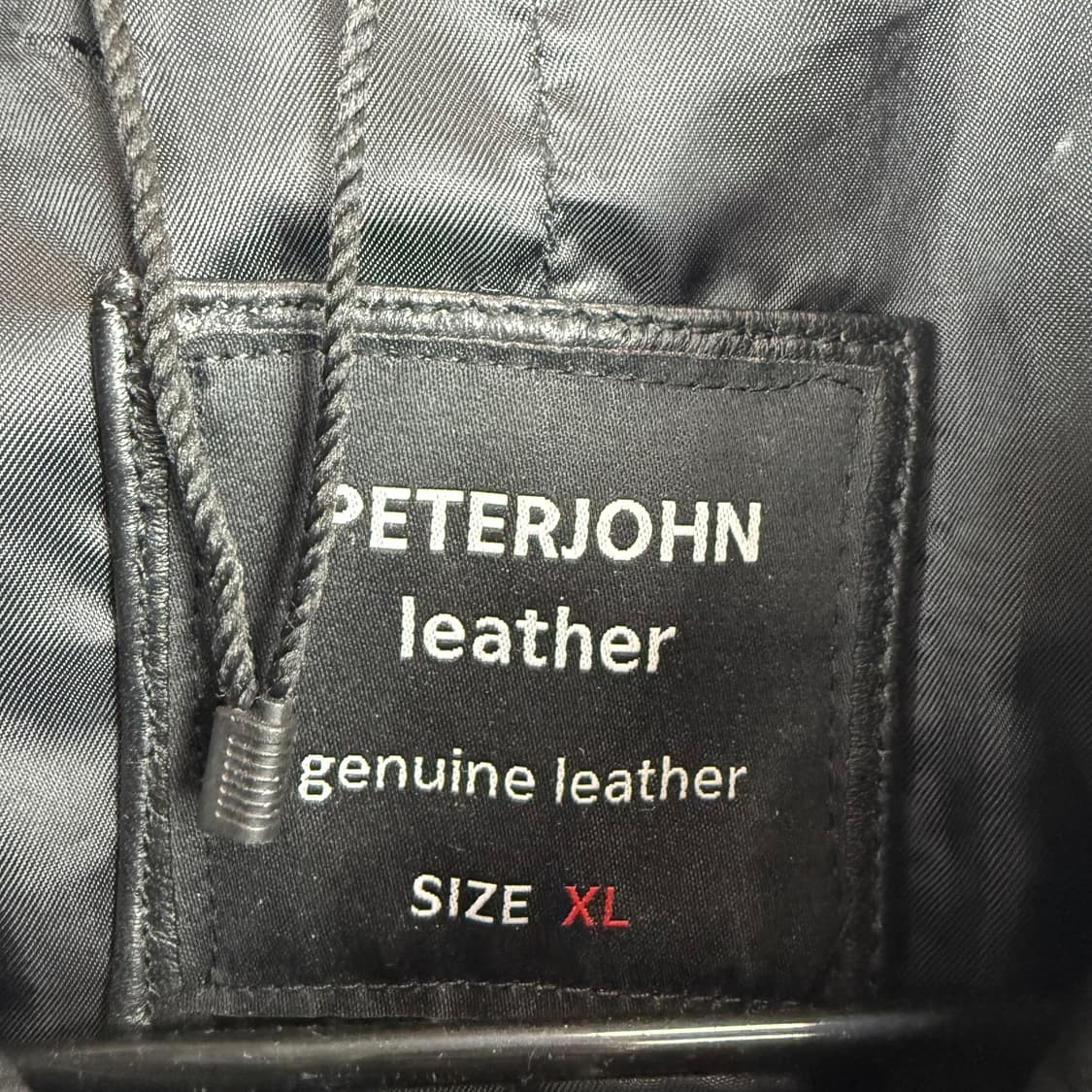 (XL) PETERJOHN leather 천연가죽 라이더 자켓 블랙 상품이미지3