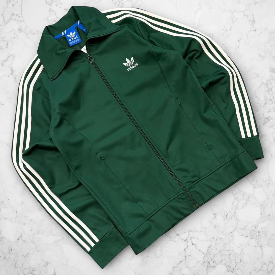 [105] 14s 아디다스 유로파 삼선 트랙탑 져지 자켓 그린 C514 상품이미지1