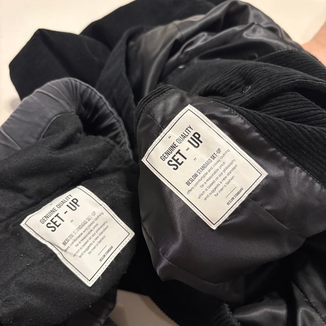 정품 비슬로우 블랙 코듀로이 셋업 카라리스 자켓 벨티드 팬츠 세트 상품이미지10