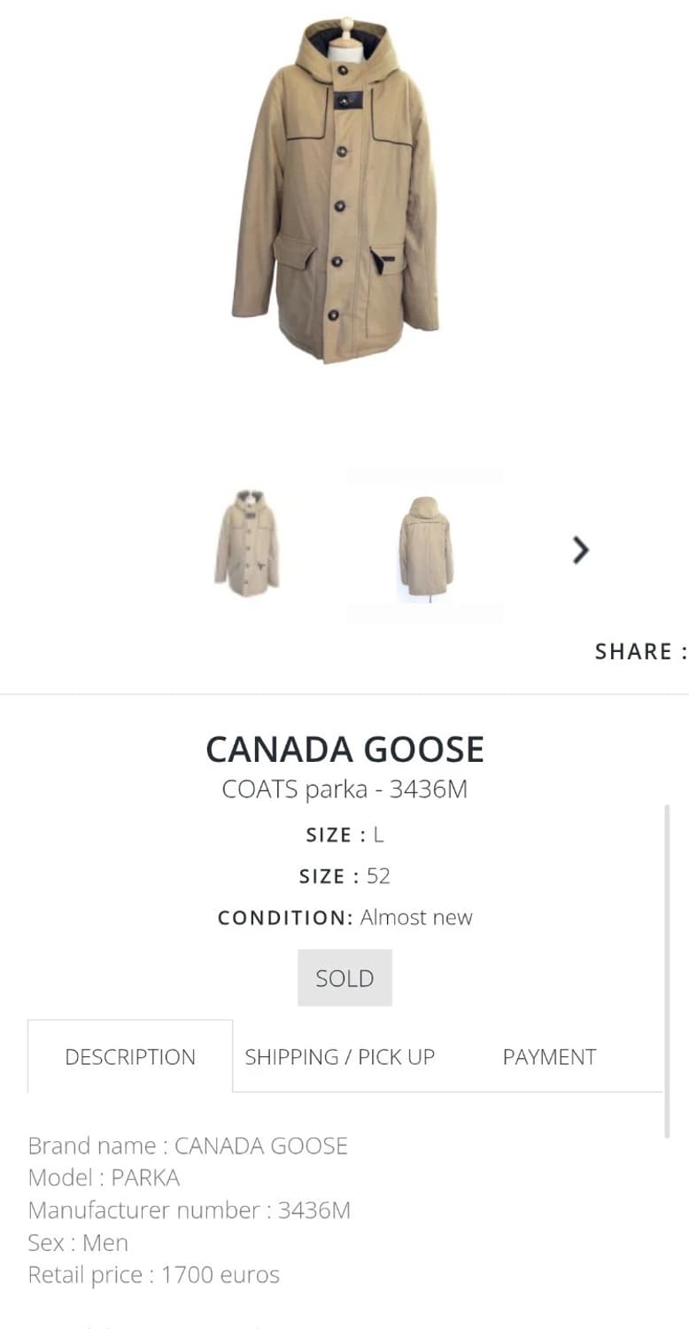 캐나다구스 로로피아나 원단 파카 xs 95-100 상품이미지6