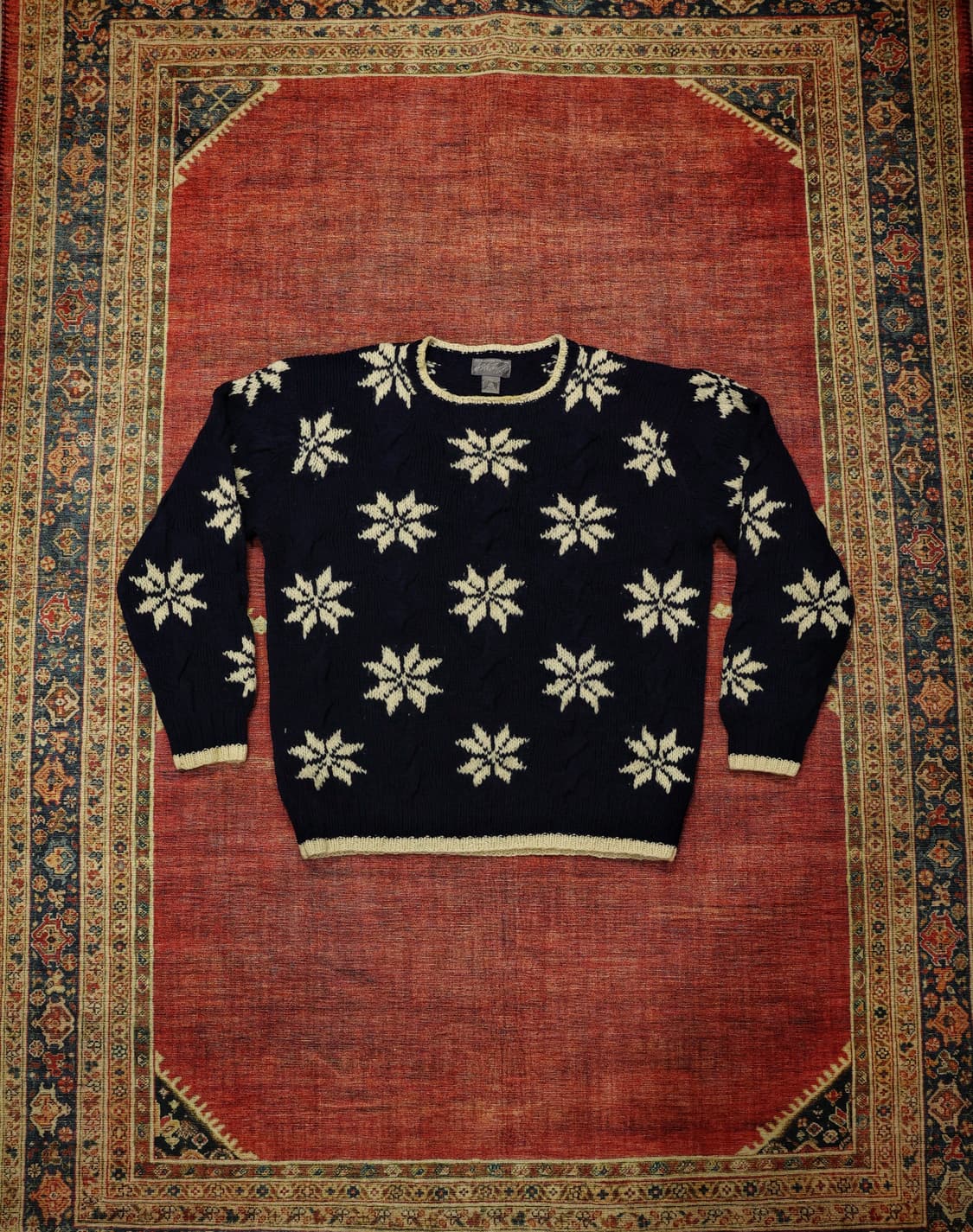 90s 빈티지 노르딕 니트 네이비 판매 상품이미지1