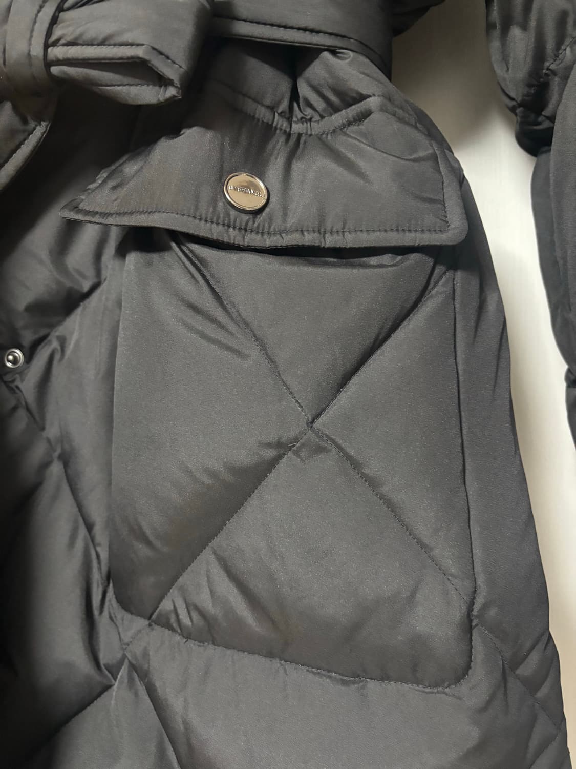 스테파넬 양모 울카라 구스다운 롱패딩 퍼 카라 상품이미지5