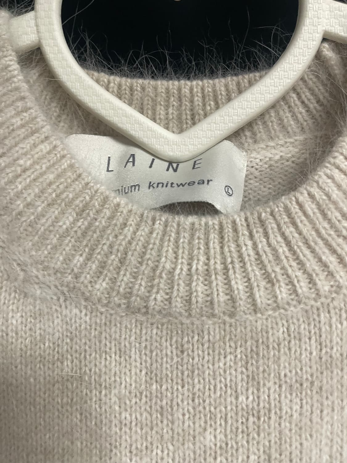 Laine 린넨 아이보리 앙고라 니트 스웨터 (L) 상품이미지2