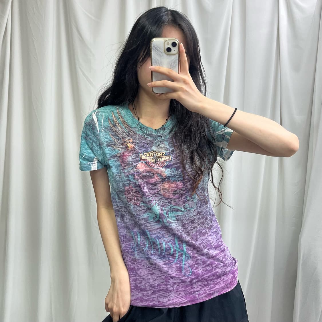Harley davidson mint tie-dye T-shirts 상품이미지1