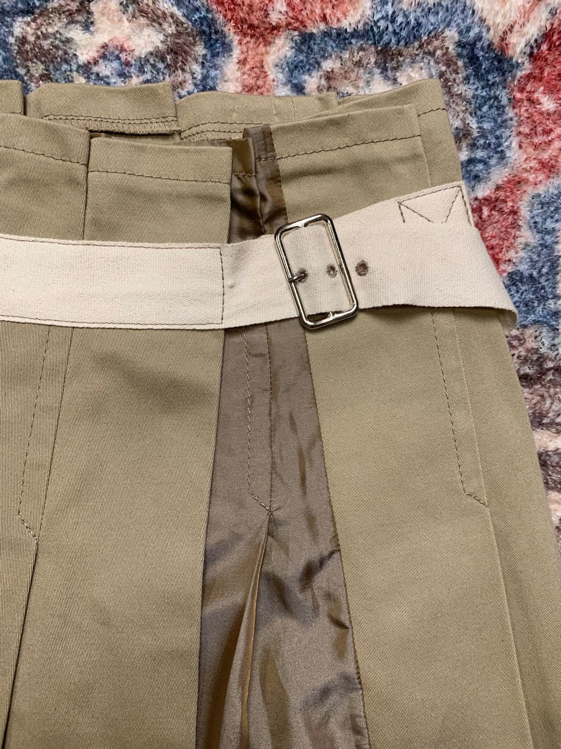 꼼데가르송 트리콧 버클 랩 베이지 스커트 상품이미지2