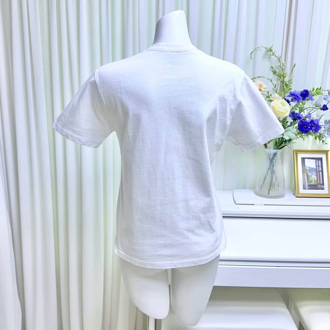 단톤 코튼 브이넥 반팔티셔츠 상품이미지3