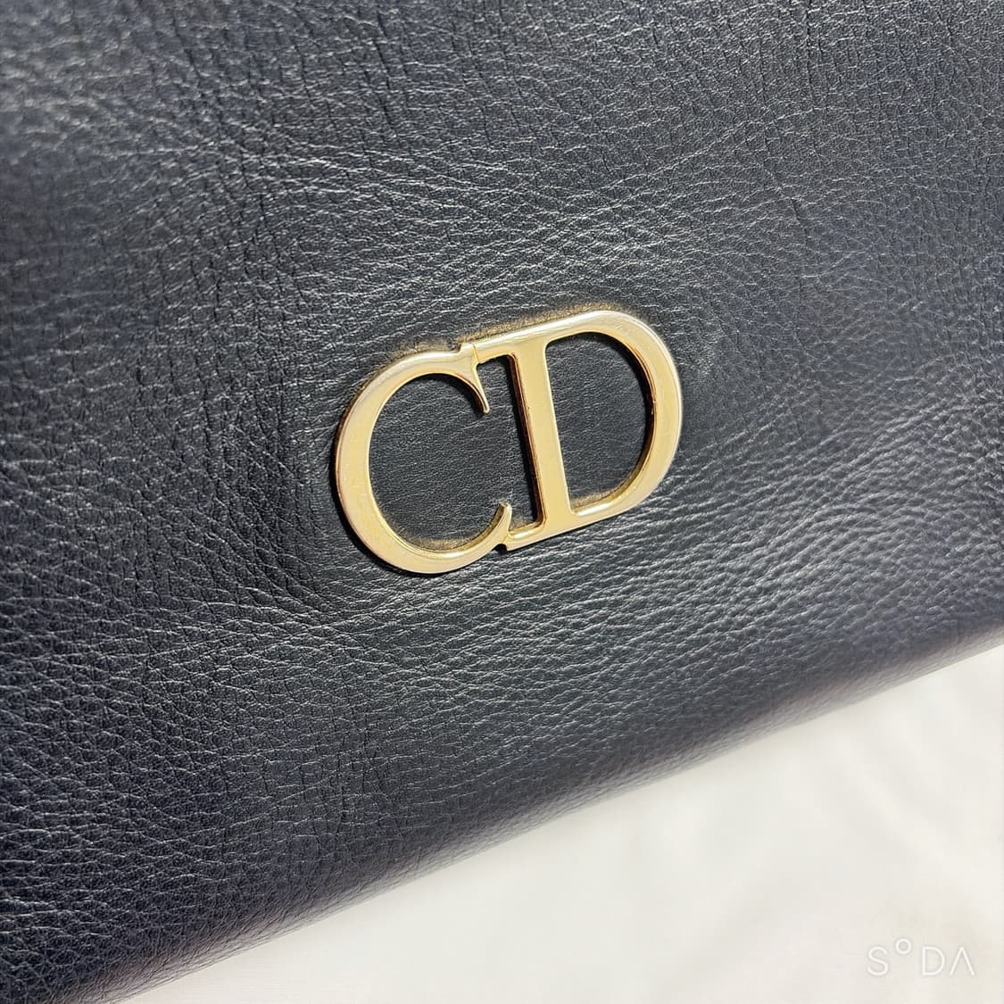 크리스찬 디올 빈티지 레더 CD 로고 숄더백 블랙 상품이미지4