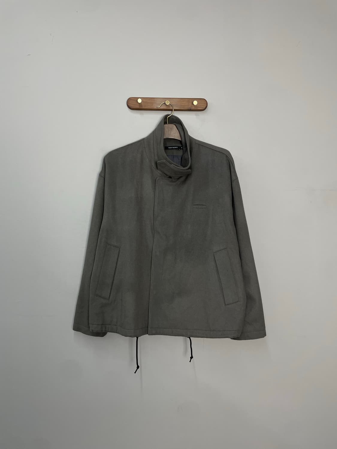 해칭룸 울 애쉬브라운 하프코트 H2122 상품이미지2