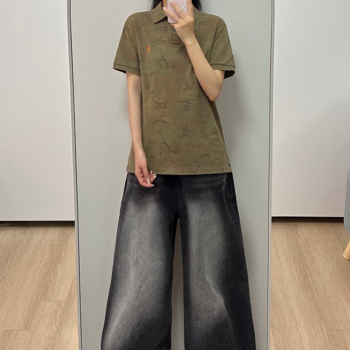 폴로 랄프로렌 카모 플라쥬 카라 반팔 티셔츠 상품이미지1