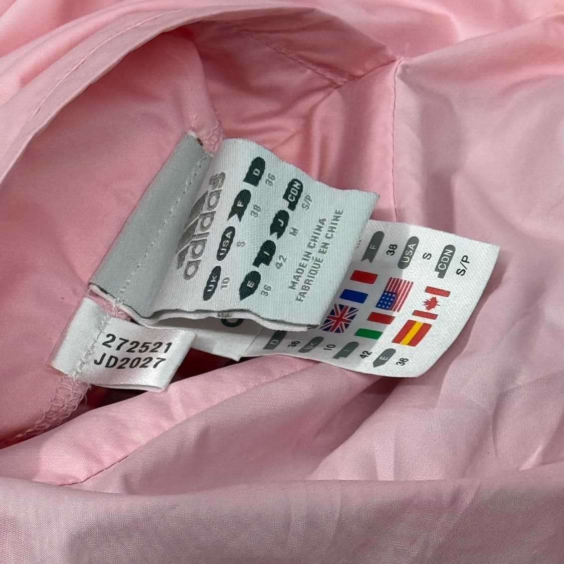 아디다스 딸기우유 핑크 버건디 양면 패딩  상품이미지8