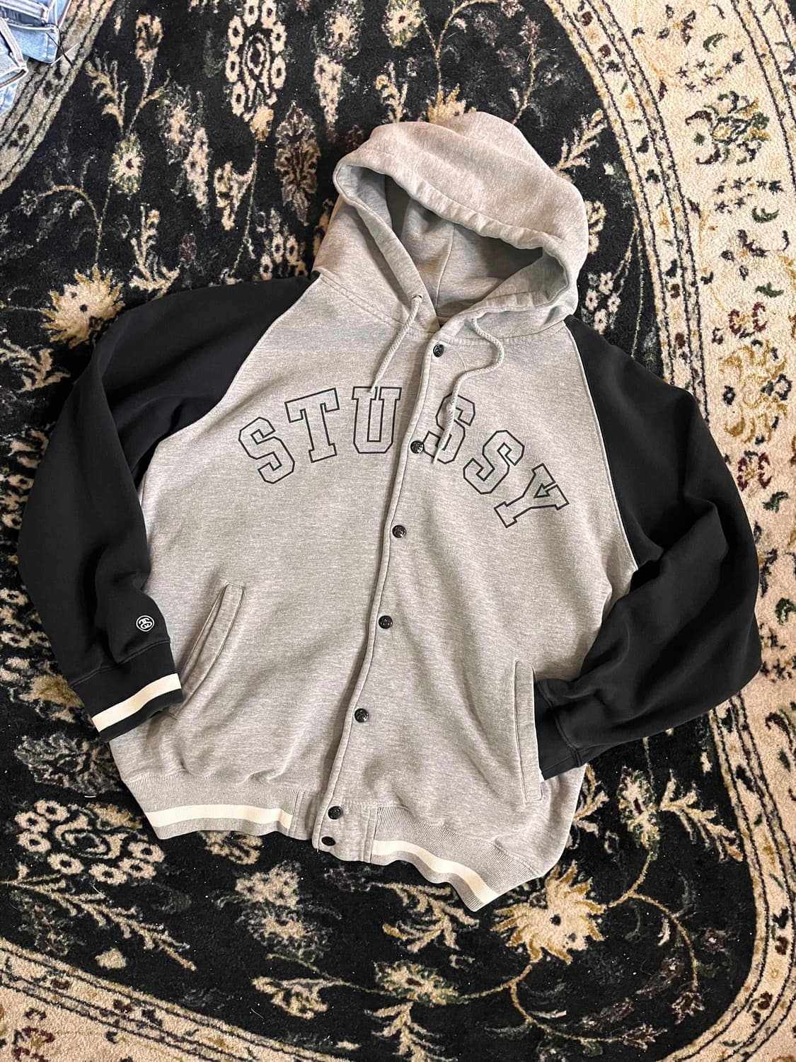 00s usa Stussy 올드 스투시 버튼업 후디 상품이미지1