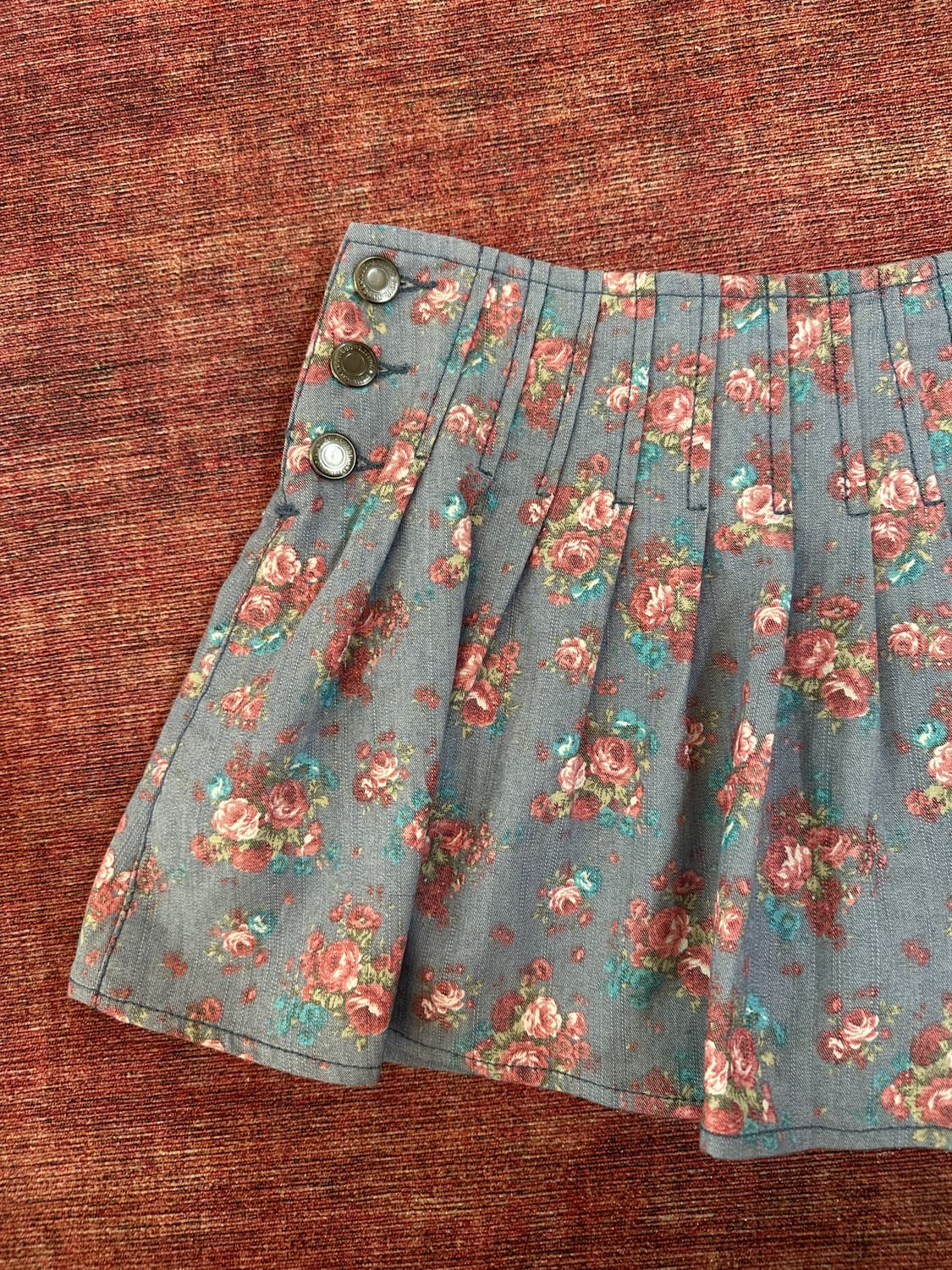 빈티지 플라워 미니 스커트(치마바지) 상품이미지3