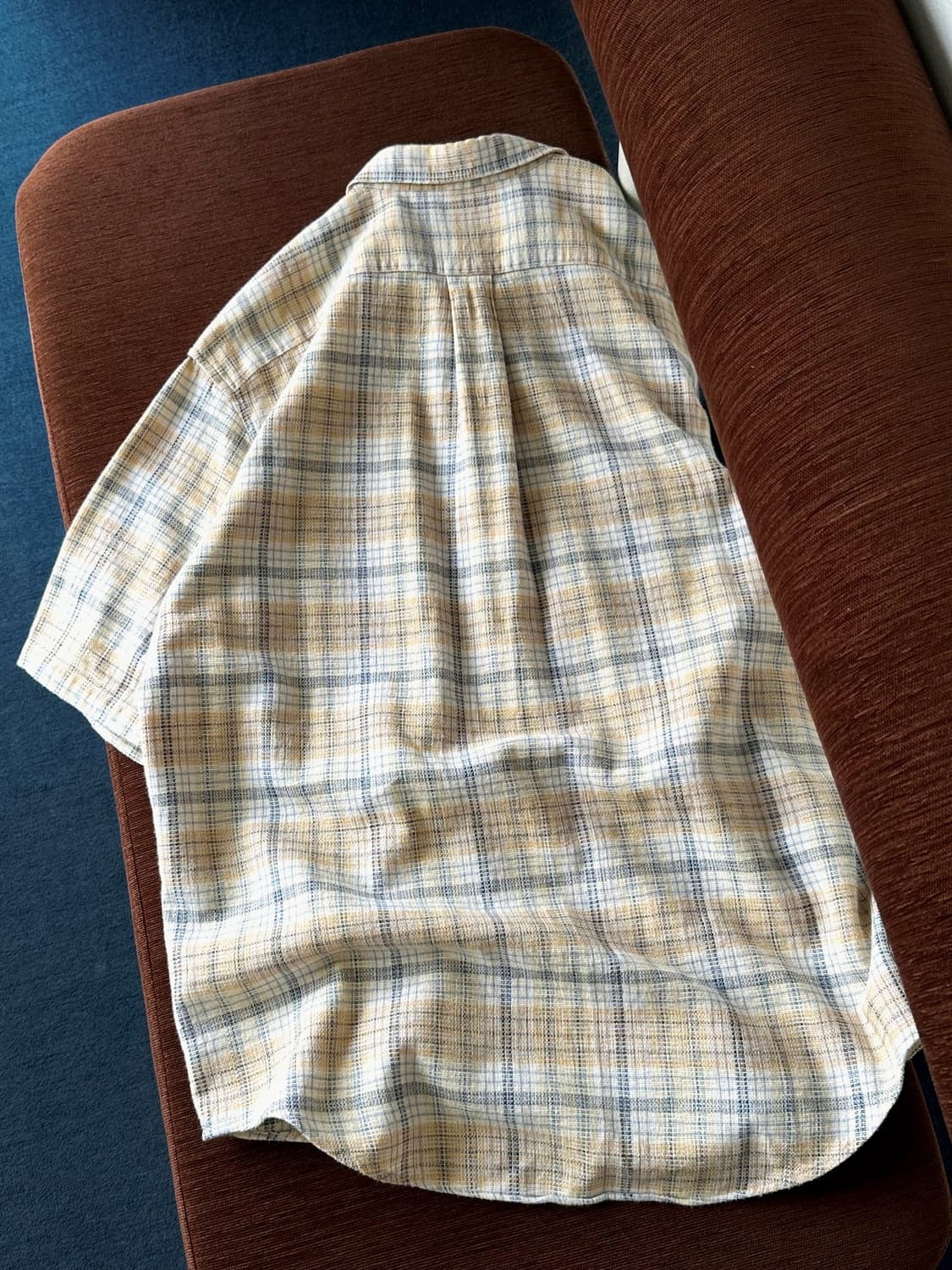 Natural cotton woven fabric H/S shirt 상품이미지5