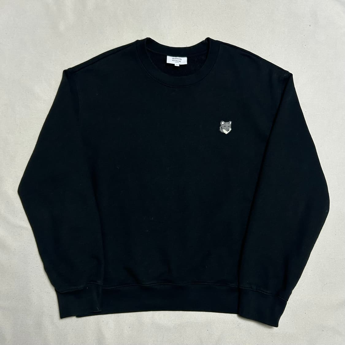 M 메종키츠네 폭스헤드 블랙 맨투맨 상품이미지2