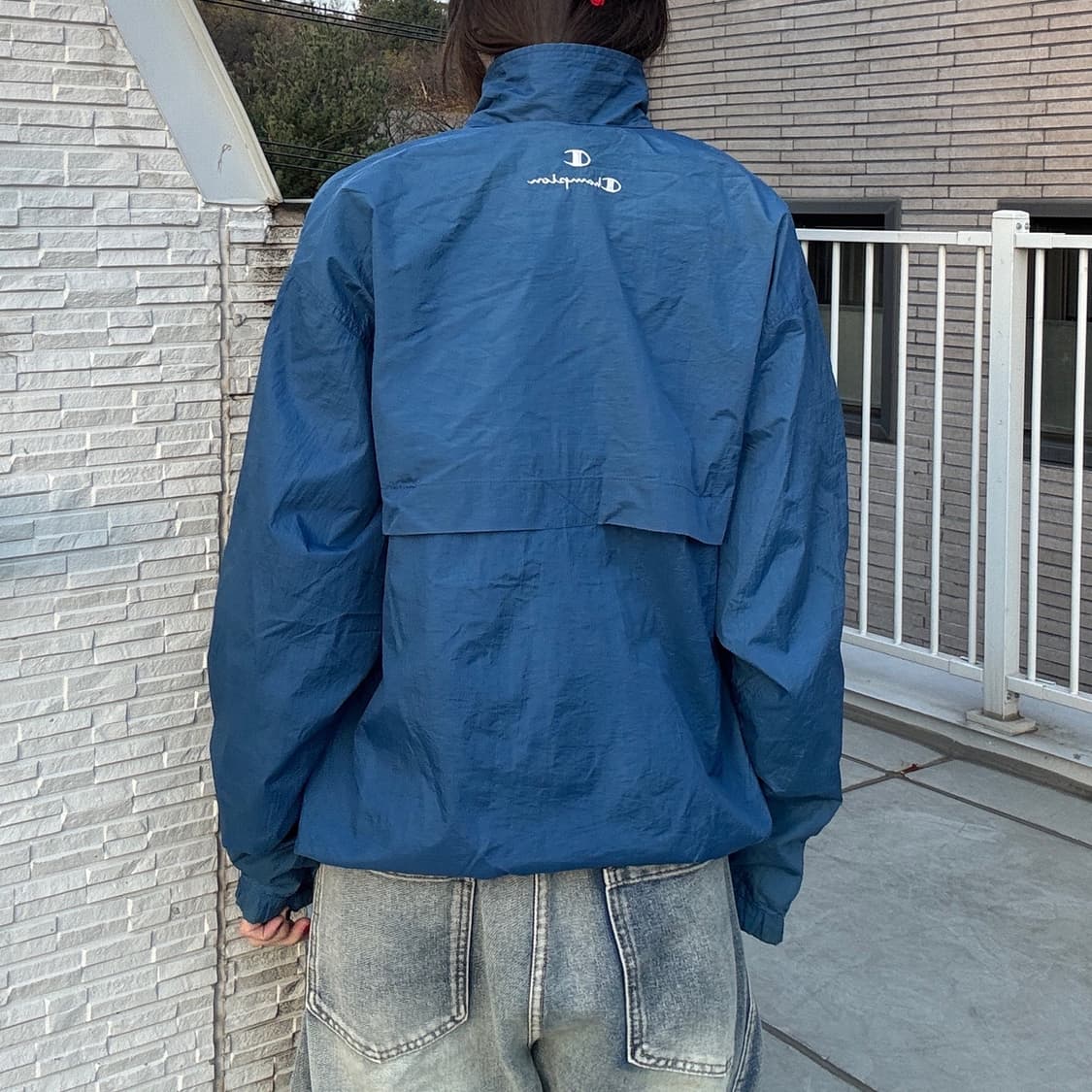 90s 올드스쿨 CHAMPION 나일론 윈드브레이커 상품이미지4