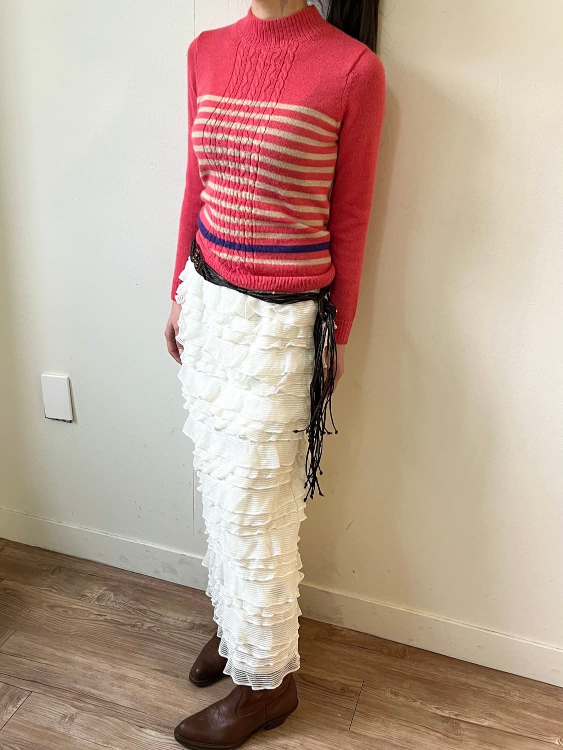 THE SHOP TK 화이트 프릴 스커트 상품이미지5