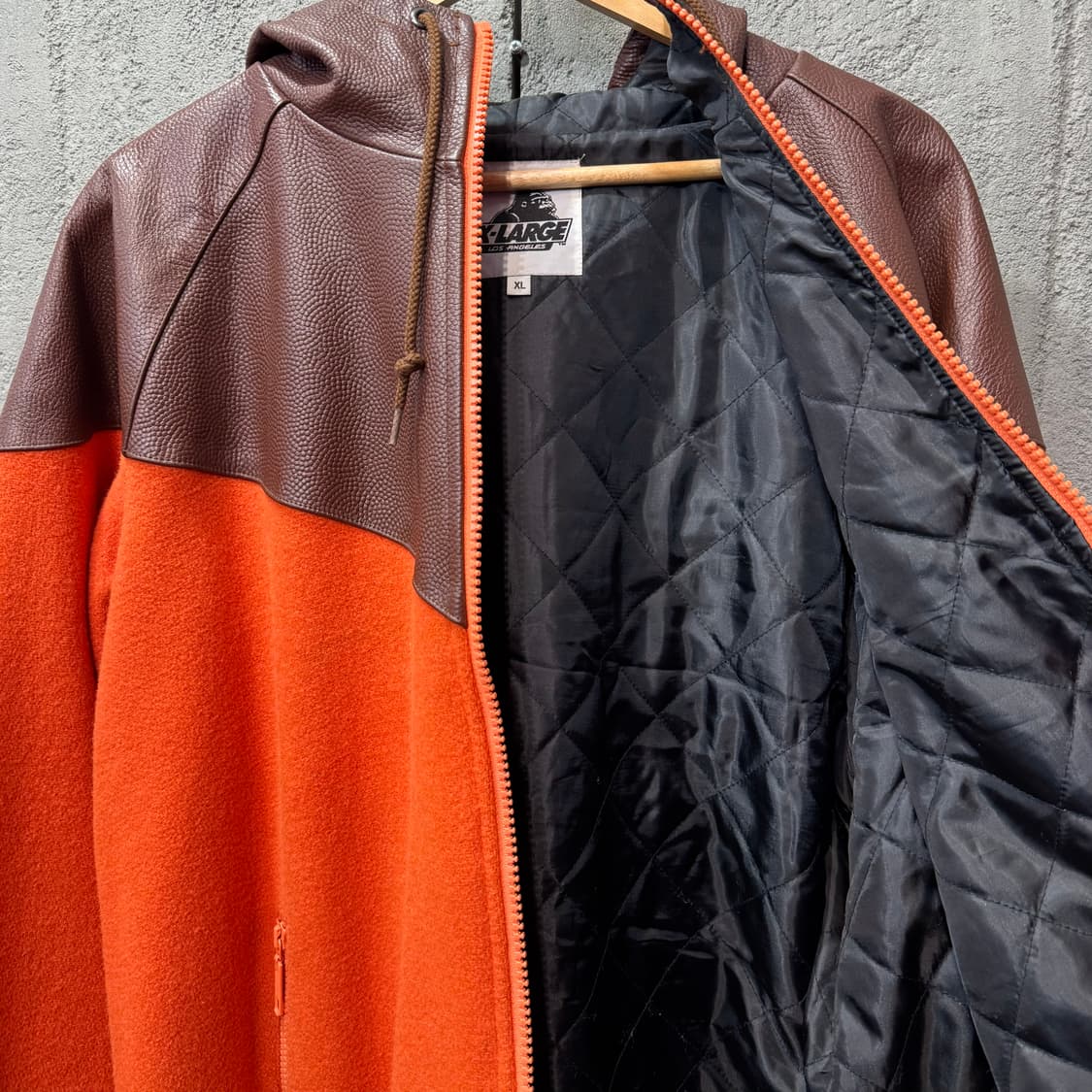 X-LARGE 카우하이드 레더 바시티 자켓 (XL)   상품이미지4