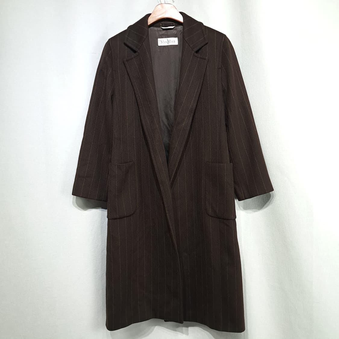 CL003 S/M 막스마라 이탈리아 울&앙고라 핀스트라이프 코트 상품이미지1